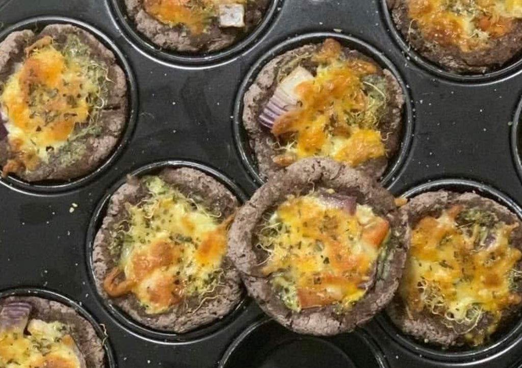 Mungbean Sprout Millet Pizza Cups