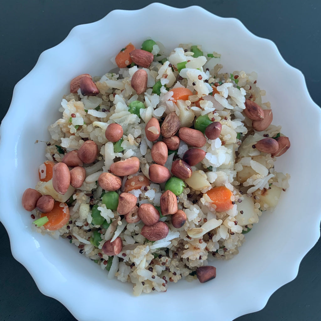 Quinoa Poha (Quinoa rice flakes meal)
