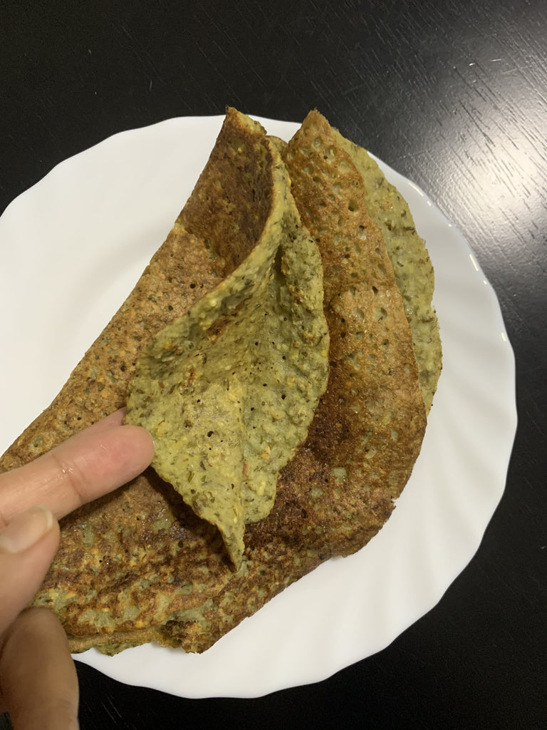 Sprouted Mung Bean cheela: Indian Recipe for Breakfast