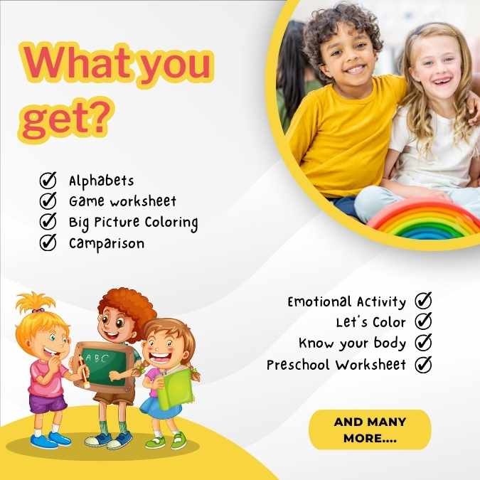 Printable learning sheets (make your child school ready) - IYURVED-IN