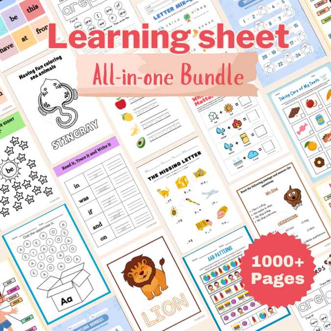 Printable learning sheets (make your child school ready)